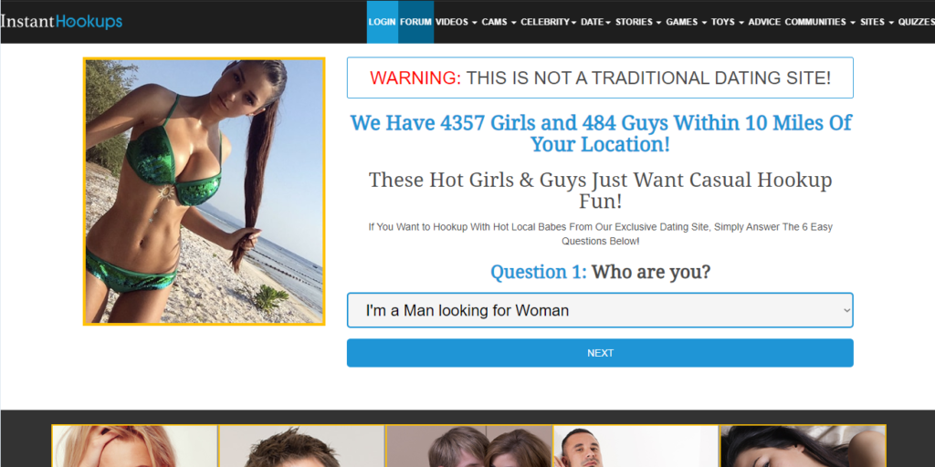 Instant Hookups registration