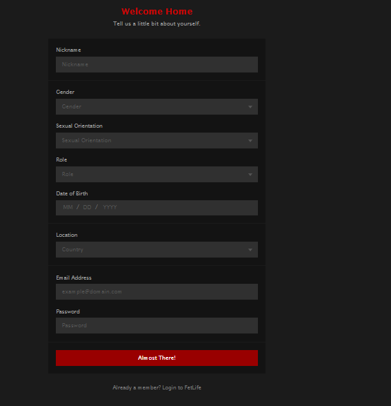 FetLife Signup